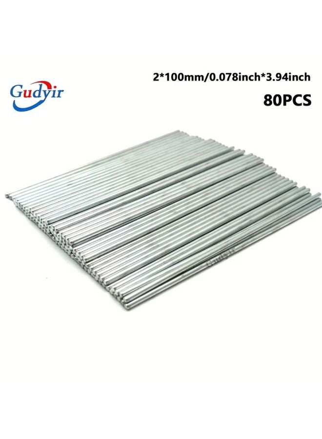 Gudyir 80 قطعة 2 مم قضيب عمود حديدي محاور مقاس 100 مم لسيارات STEM RC قوارب النماذج - Image 5